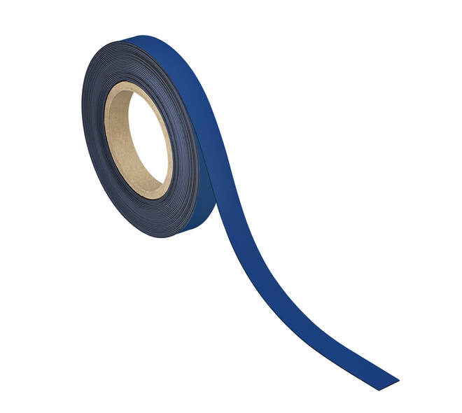 Magneetband MAUL beschrijf- wisbaar 10mx20mmx1mm blauw