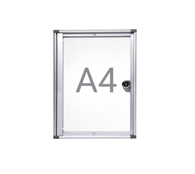 Binnenvitrine wand MAULextraslim whiteboard 1xA4 met slot