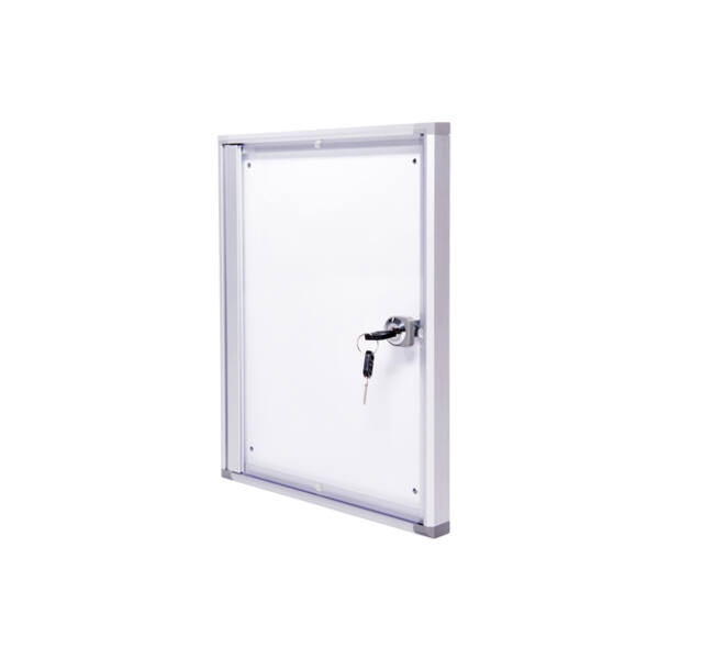 Binnenvitrine wand MAULextraslim whiteboard 1xA4 met slot