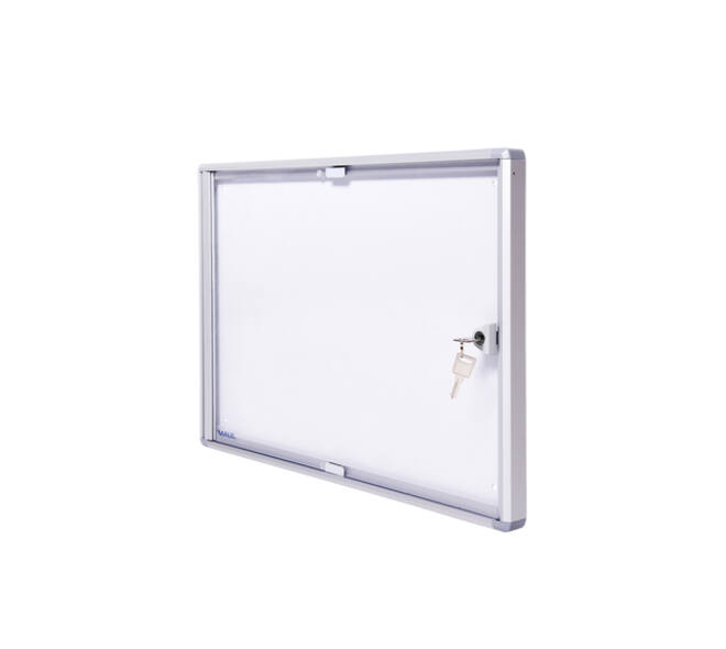 Binnenvitrine wand MAULextraslim whiteboard 2xA4 met slot