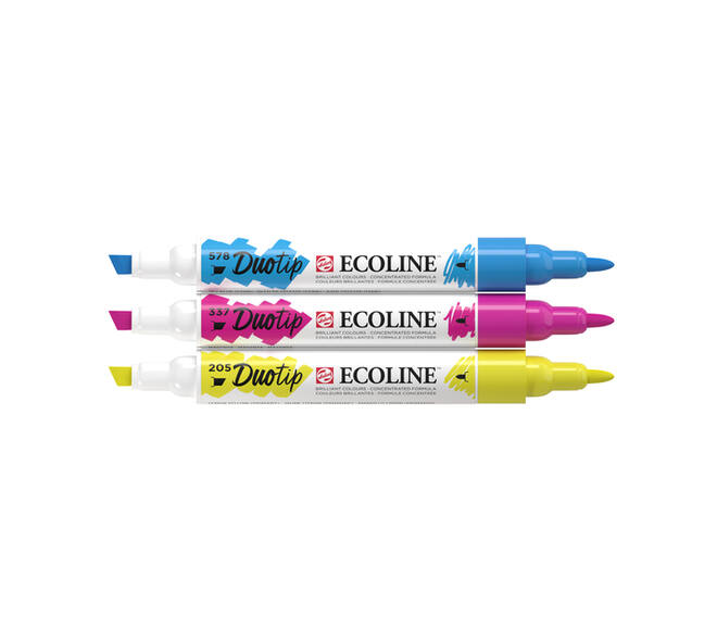 Duotip Talens Ecoline set à 3 stuks primair