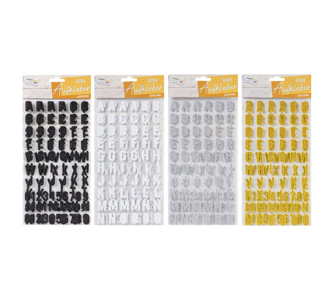 Stickers Alfabet glitter