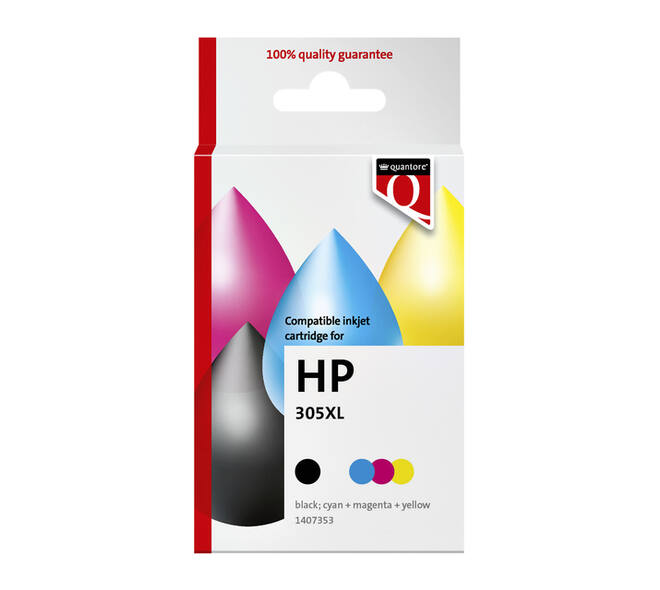 Inktcartridge Quantore alternatief tbv HP 305XL zwart + kleur