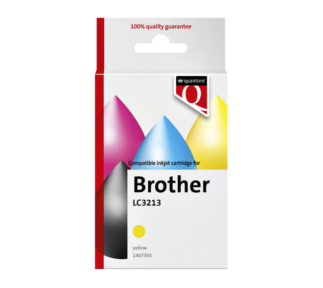 Inktcartridge Quantore alternatief tbv Brother LC3213 geel