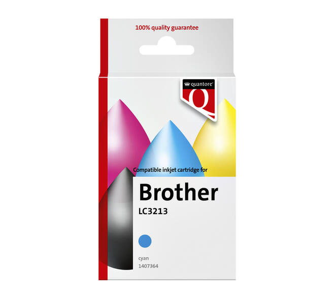 Inktcartridge Quantore alternatief tbv Brother LC3213 blauw
