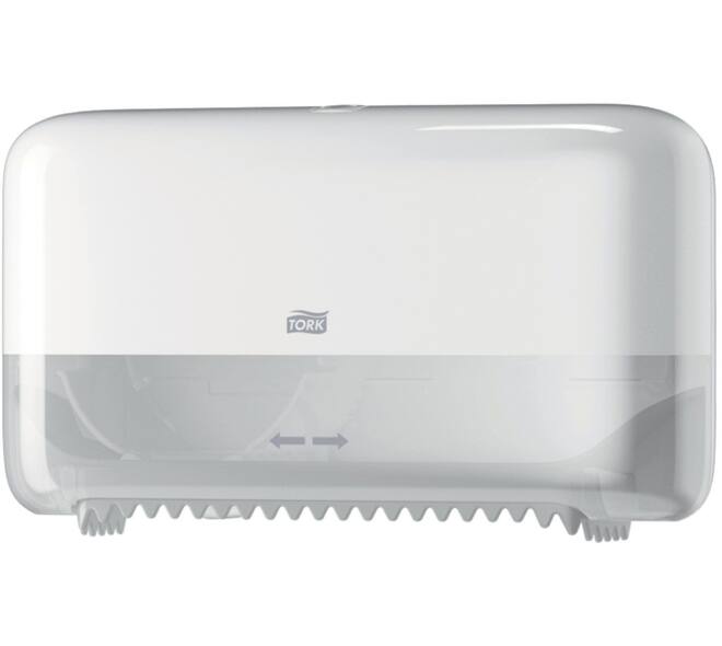 Toiletpapierdispenser Tork T7 Elevation Optiserve Coreless medium duo wit 558040