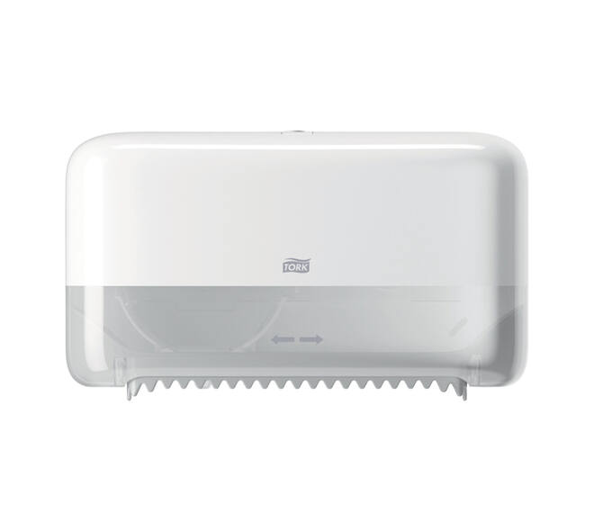 Toiletpapierdispenser Tork T7 Elevation Optiserve Coreless medium duo wit 558040