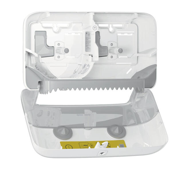 Toiletpapierdispenser Tork T7 Elevation Optiserve Coreless medium duo wit 558040