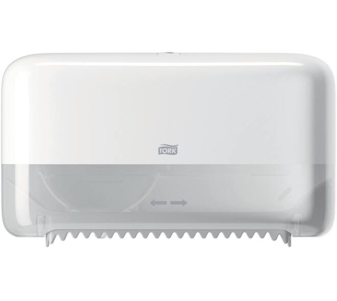 Toiletpapierdispenser Tork T7 Elevation Optiserve Coreless medium duo wit 558040