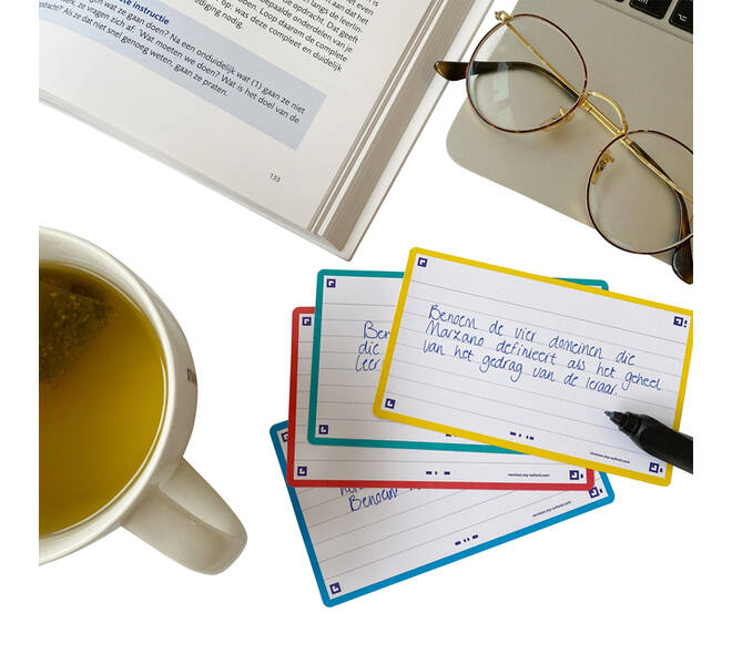 Flashcard Oxford 2.0 75x125mm 80 vel 250gr lijn assorti