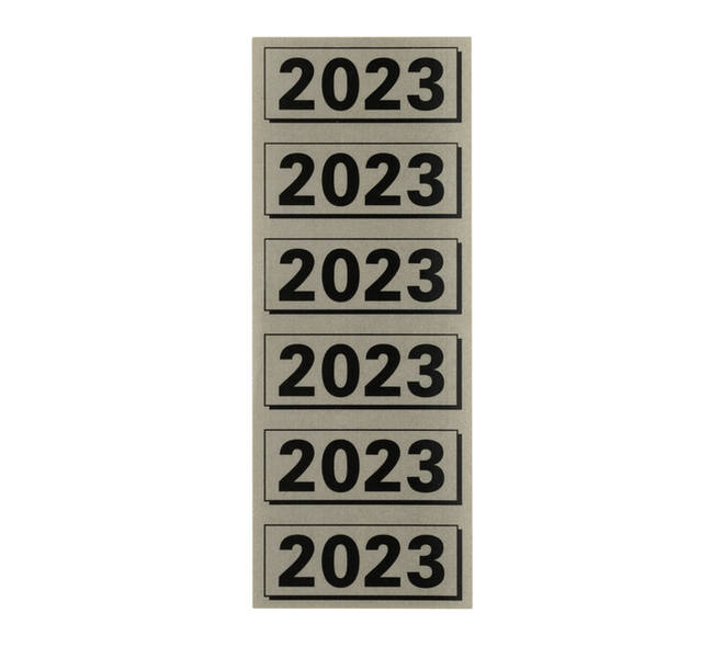 Rugetiket Elba 2023 57x25mm grijs