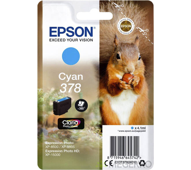 Inktcartridge Epson 378 T3782 blauw