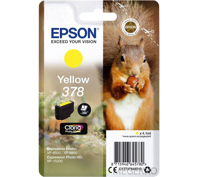 Inktcartridge Epson 378 T3784 geel