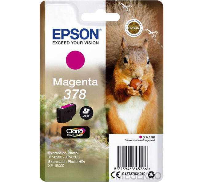 Inktcartridge Epson 378 T3783 rood
