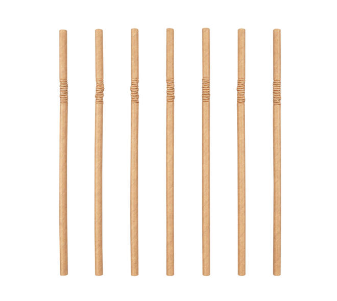 Drinkrietje IEZZY karton buigbaar Ø 6x240mm 100% fair 200 stuks bruin
