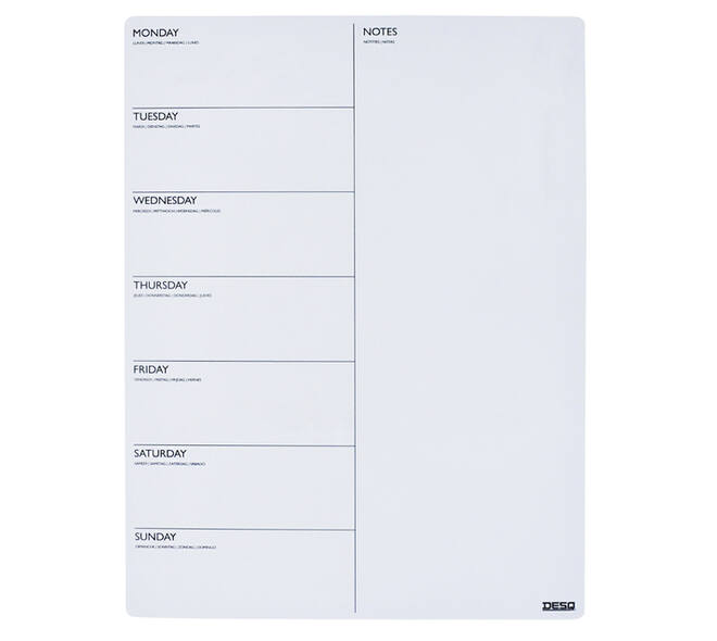 Magnetische planner Desq week 40x30cm magnetisch
