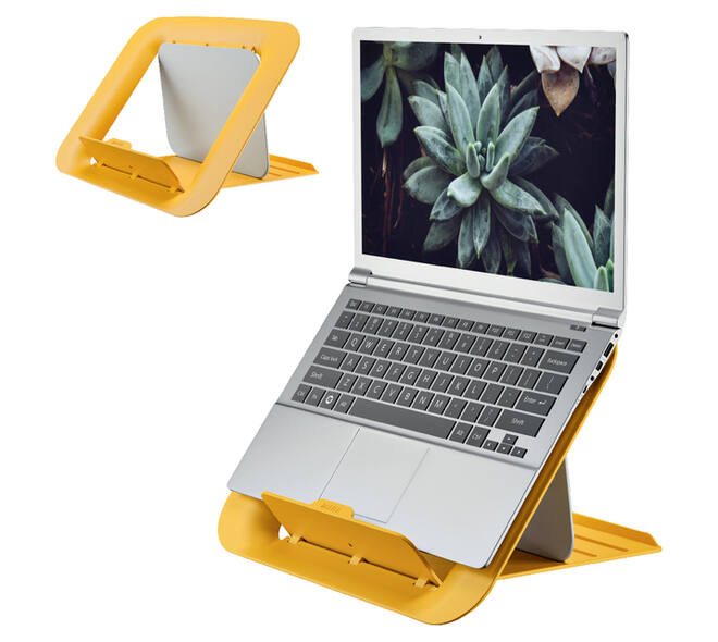 Laptopstandaard Leitz Ergo Cosy verstelbaar recyled geel