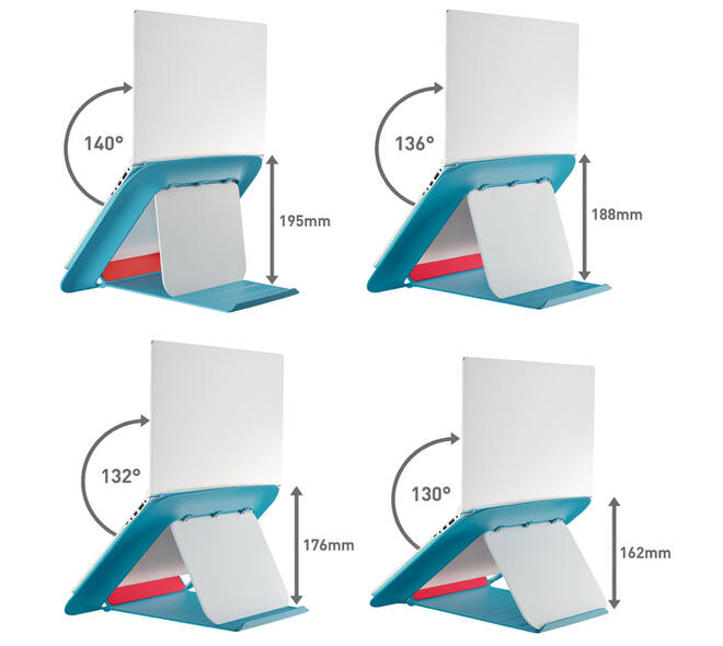 Laptopstandaard Leitz Ergo Cosy verstelbaar recyled blauw