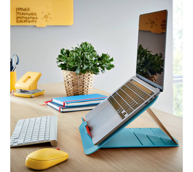 Laptopstandaard Leitz Ergo Cosy verstelbaar recyled blauw