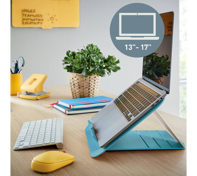 Laptopstandaard Leitz Ergo Cosy verstelbaar recyled blauw