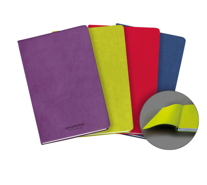 Notitieboek Aurora Capri A5 192blz lijn 80gr assorti