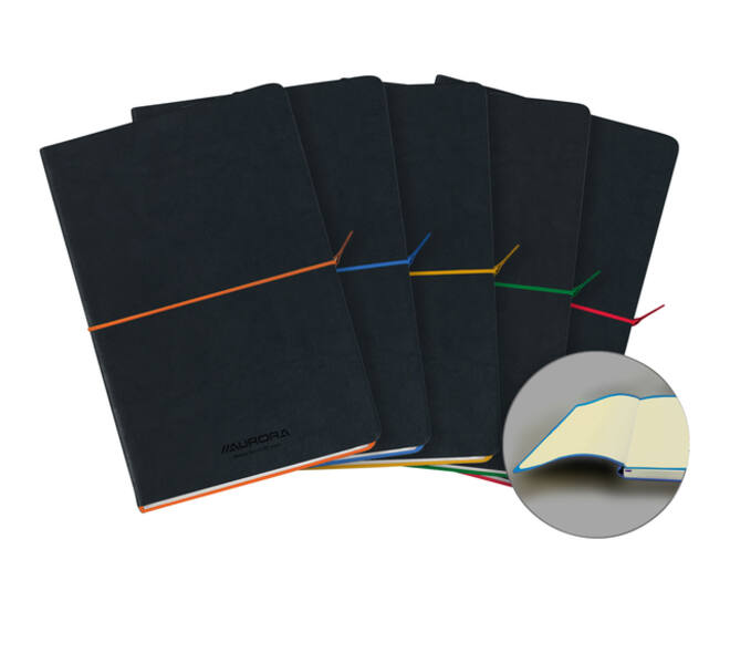 Notitieboek Aurora Tesoro A5 192blz lijn 80gr assorti