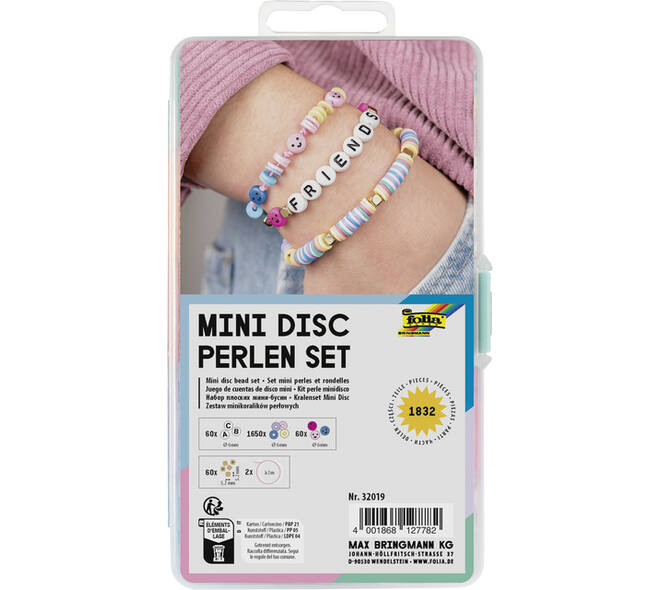 Kralenset Folia mini disc 1832-delig assorti