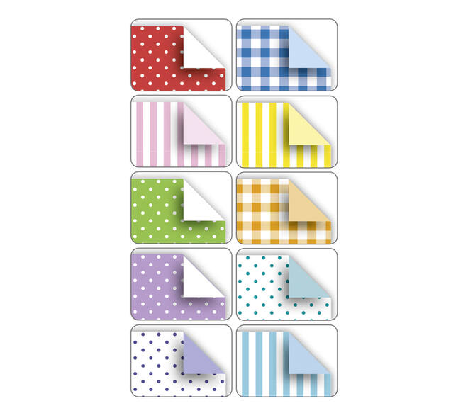 Vouwblaadjes Folia 80gr 20x20cm 50 vel 2-zijdig 10 basics designs