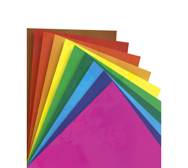Raamfolie Folia 23x33cm 10 vel 10 kleuren