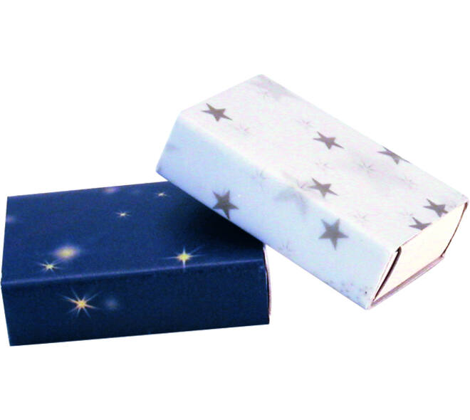 Luciferdoosjes Folia groot 110x60x20mm 12 stuks wit