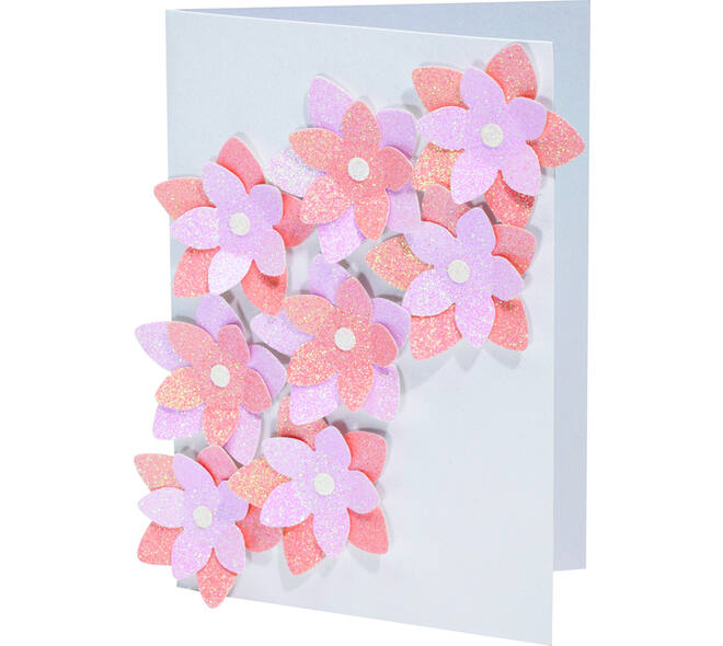 Glitterkarton Folia 174x245mm 6 vel basis assorti