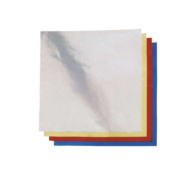 Vouwblaadjes Folia 15x15cm 50 vel alufolie assorti kleuren