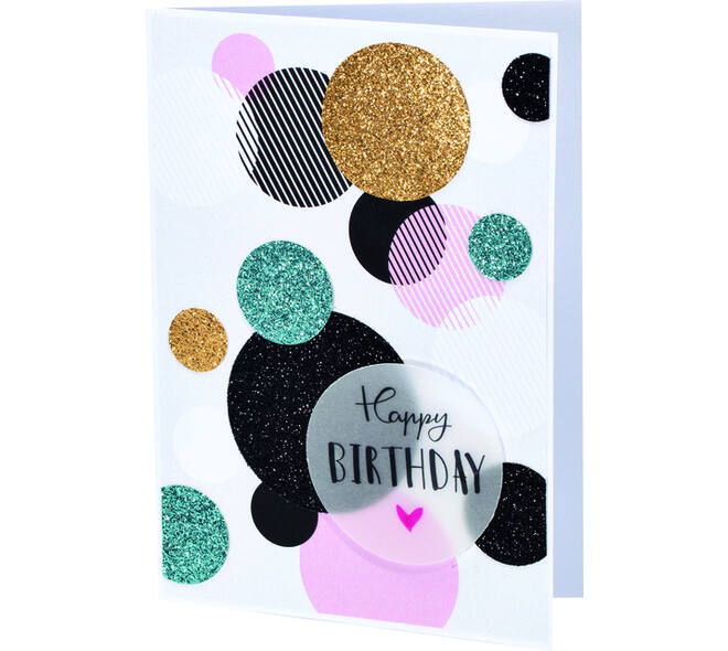 Glitterkarton Folia 174x245mm 6 vel basis assorti