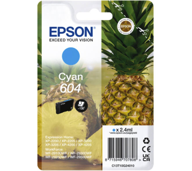 Inktcartridge Epson 604 T10G24 blauw