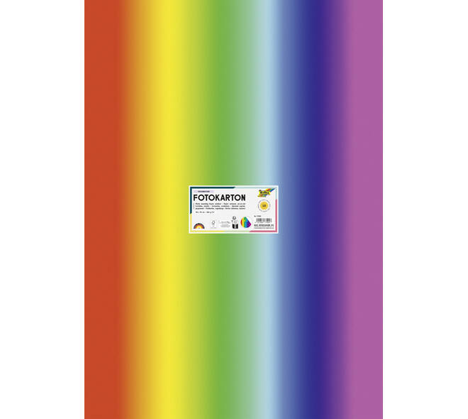 Fotokarton Folia 300gr 50x70cm 1650 regenboog