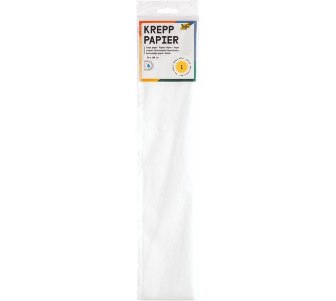 Crêpepapier Folia 50x250cm 10vel 100 wit