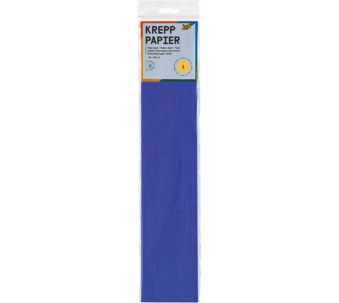 Crêpepapier Folia 50x250cm 10vel 128 briljantblauw