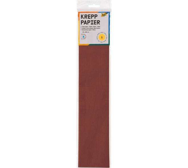 Crêpepapier Folia 50x250cm 10vel 161 kastanjebruin