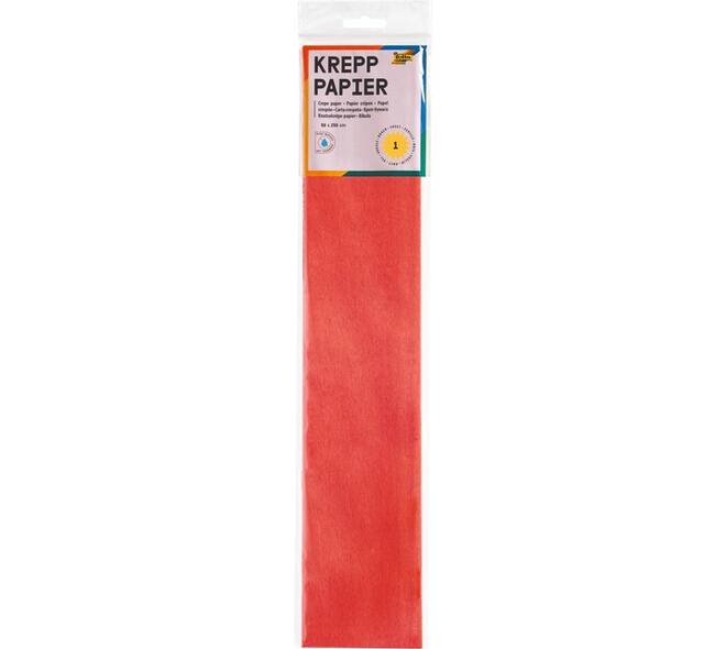 Crêpepapier Folia 50x250cm 10vel 134 vuurrood