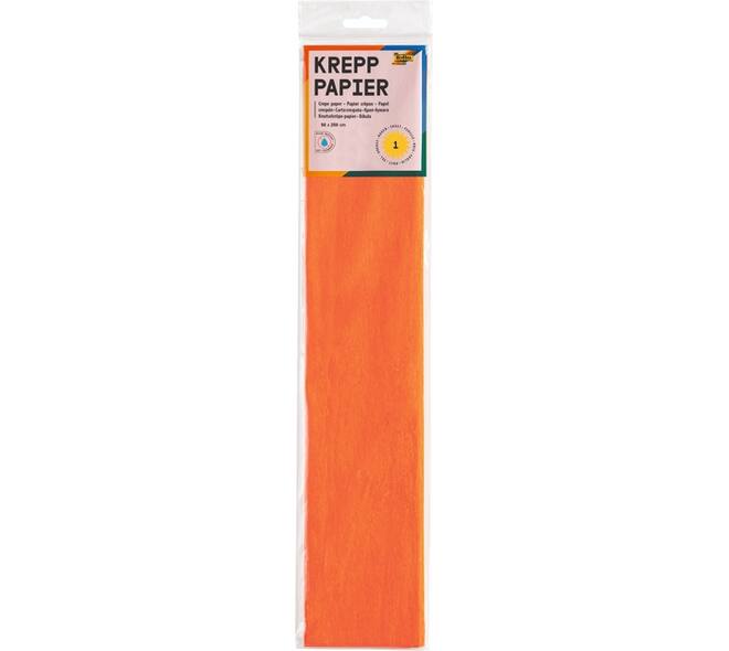 Crêpepapier Folia 50x250cm 10vel 109 oranje