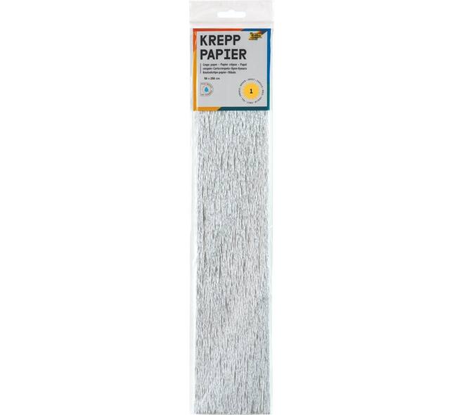 Crêpepapier Folia 50x250cm 10vel 9126 zilver
