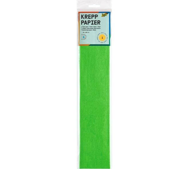 Crêpepapier Folia 50x250cm 10vel 140 geelgroen