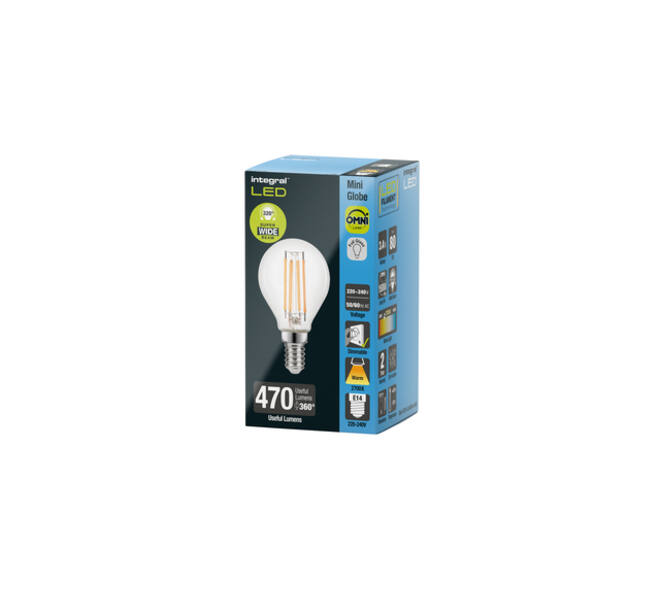 Ledlamp Integral E14 2700K warm wit 3.4W 470lumen