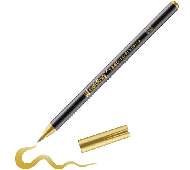 Brushpen edding 1340 metallic goud