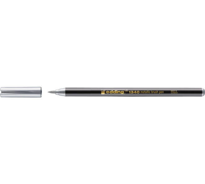 Brushpen edding 1340 metallic zilver
