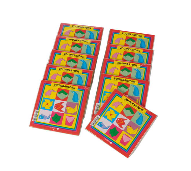Vouwkarton vierkant 20x20cm 105gram assorti 40 vel