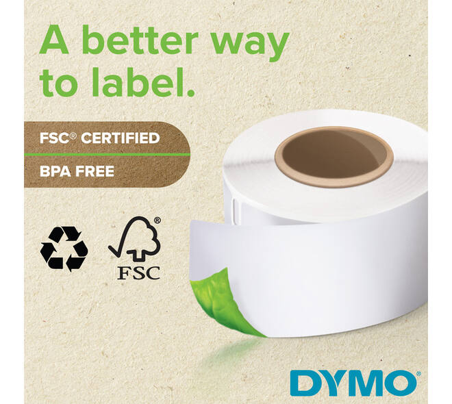 Etiket Dymo LabelWriter adressering 25x54mm 6 rollen á 500 stuks wit