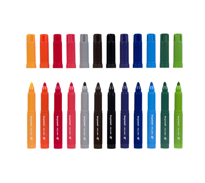 Viltstift Bruynzeel Kids Big Point assorti 12 stuks