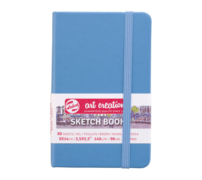 Schetsboek Talens Art Creation 80  vel 140gr 90x140mm lichtblauw