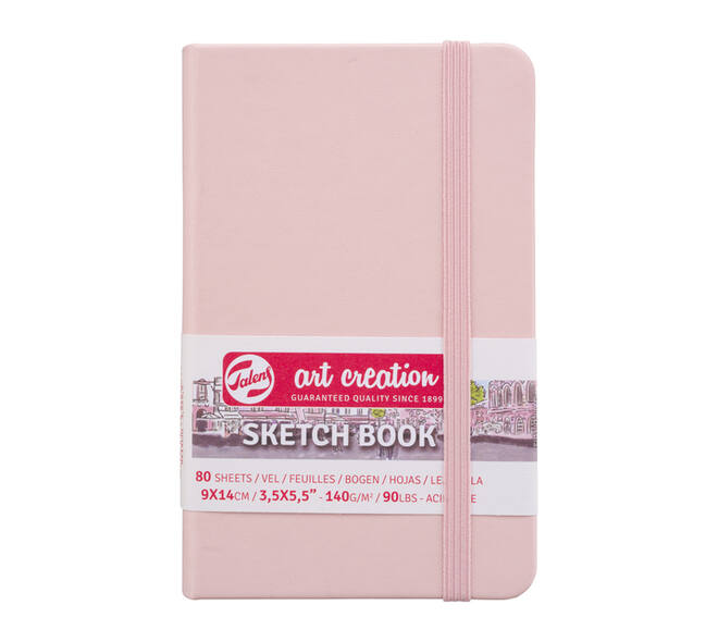 Schetsboek Talens Art Creation 80 witte vellen 140gr 90x140mm roze